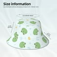 thumbnail image 6 of Disketp Kawaii Frogs Print Reflective Bucket Hat Beach Hat Summer Travel Sun Hats Fisherman Cap, 6 of 8