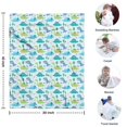 thumbnail image 4 of LightBlue Cartoon Dinosaurs Trees Pattern Blanket,Comfortable Soft Flannel Throw Blanket,All Season,Warm Lightweight Blankets for Sofa Bed Couch Living Room Chair,30"x40", 4 of 4