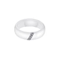 thumbnail image 2 of Anillo de circón con incrustaciones de cristal Sonducket cerámica Blanco, 2 of 6