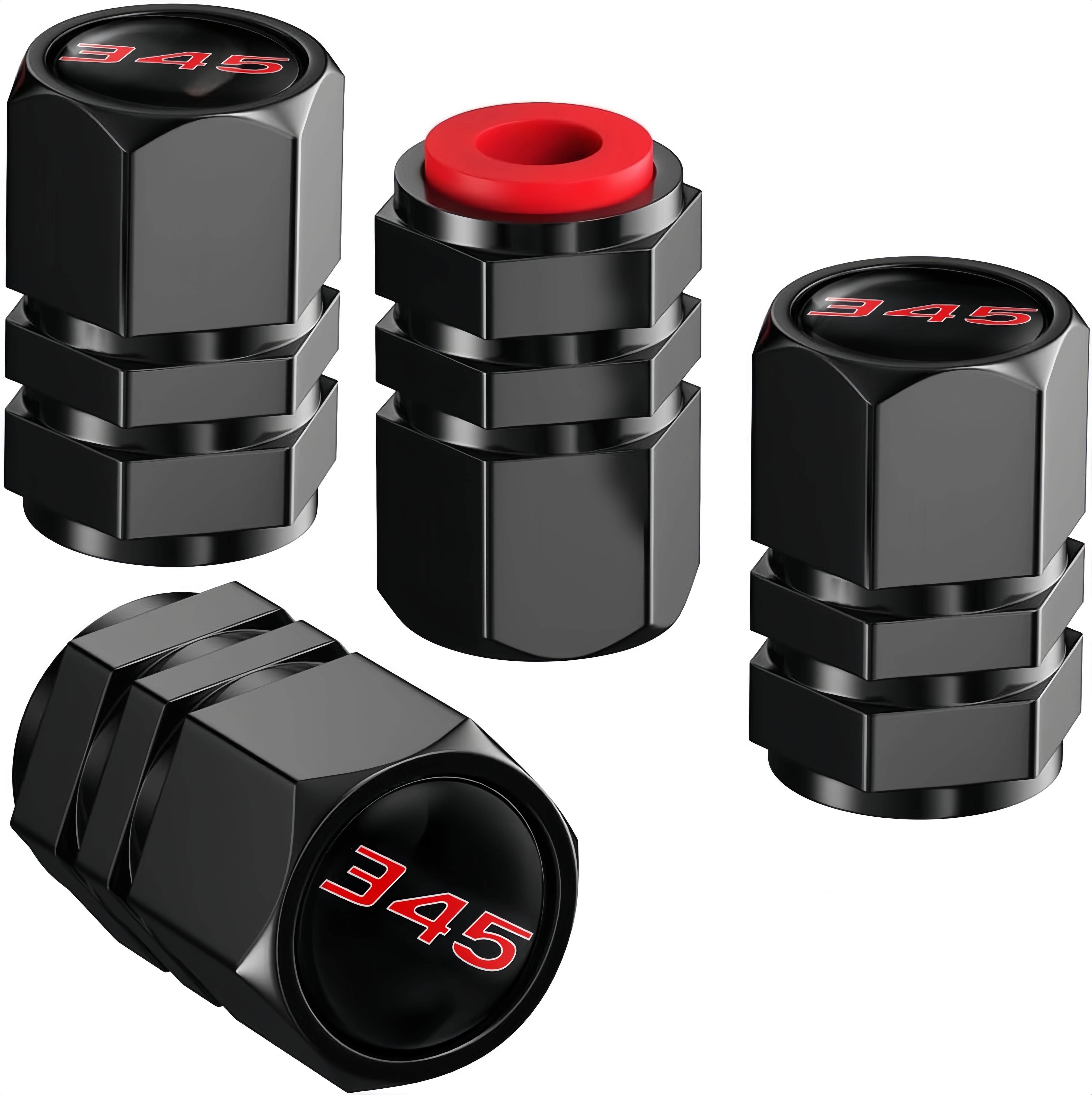 Muzzys TR413 Chrome Valve Stem Sleeves and Caps Dress Up Kit