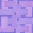 thumbnail image 1 of Ahgly Company Machine Washable Indoor Square Transitional Bright Lilac Purple Area Rugs, 6' Square, 1 of 7