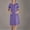 Purple, variant on Scrubs Dress for Women Button Front Nursing Workwear Casual Housekeeping Dresses with Pockets S-2XL