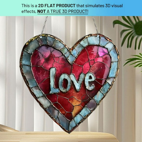 Yhmxh Valentine Ornaments Valentines Day Gifts for Her Valentine's Day Retro Love 2D Flat Pendant Garden Party Decoration Decoration Pendant Acrylic trim