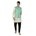 thumbnail image 3 of Sonakshi Fashion Men's Bandhgala Waistcoat Brocade Festive Jacquard Nehru Jacket, 3 of 6