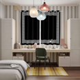 thumbnail image 5 of Black Kitchen Curtains 63 Inch Length, Modern Geometric Abstract Art Aesthetics Grommet Top Bedroom Living Room Curtains, Light Filtering Cafe Curtain Drapes 2 Panels Set 84''x63'', 5 of 9