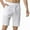 White, variant on Xysaqa Mens Casual Cotton Linen Shorts, Summer Lounge Yoga Beach Shorts Comfy Breathable Elastic Waist Pajama Short Pockets