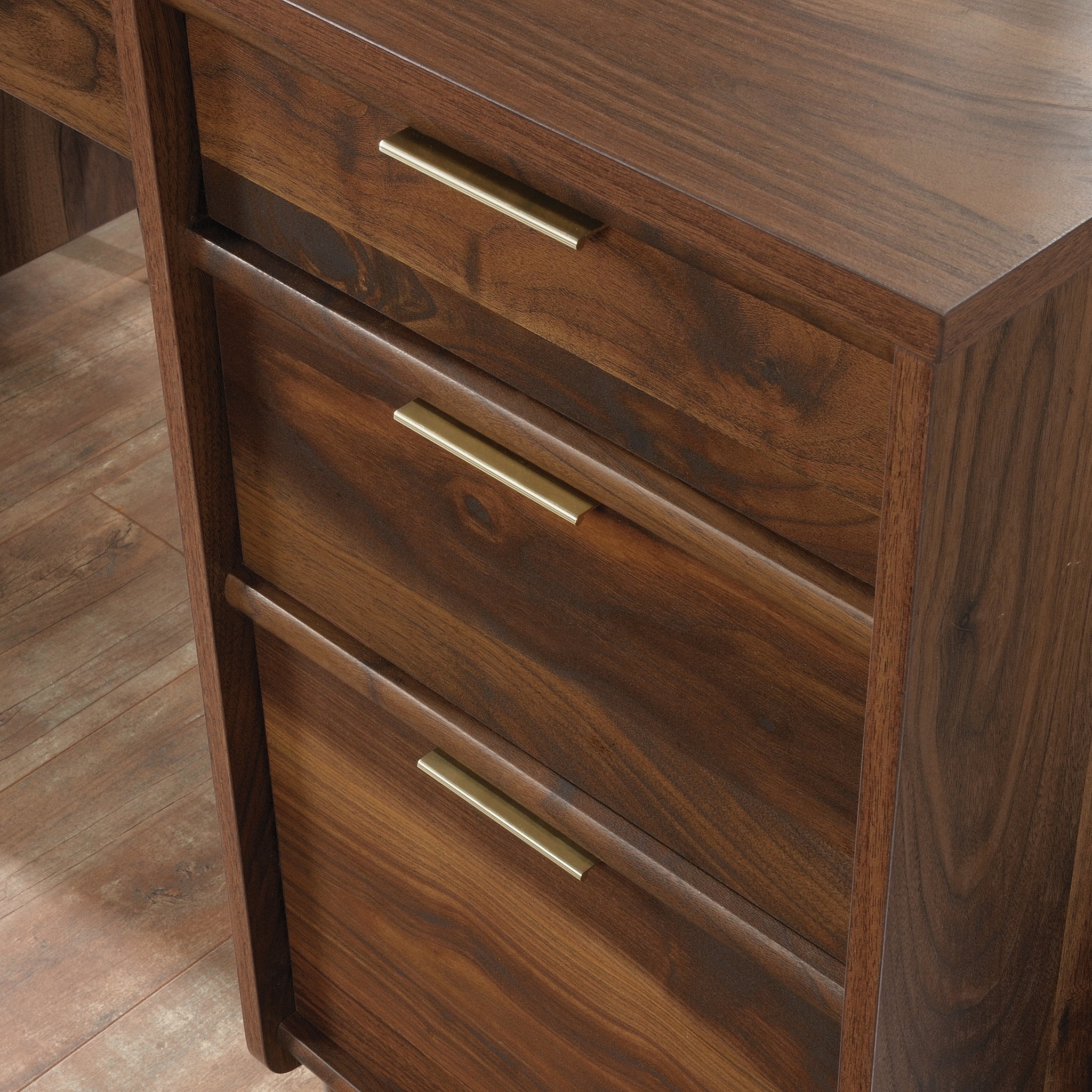 Sauder Clifford Place Executive Desk, Grand Walnut Finish