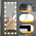 thumbnail image 6 of Full Body Mirror, Aluminum Alloy Floor Mirror, with LED Adjustable Light, Arched Floor Mirror, for Home, Office, Clothing Store, 63"X 16", Bulb White, 6 of 7