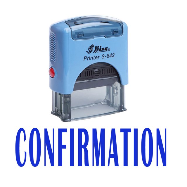 CONFIRMATION Self Inking Rubber Stamp Office Stationary Custom Shiny Stamp