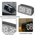 thumbnail image 5 of Vaupan LED Digital Alarm Clock, Battery Operated or in-line Plug with Power Cord, Black Case White Arabic Numerals Display , LED Clock, Suitable for Bedroom Bedside Table Office Desktop Alarm Clock, 5 of 7