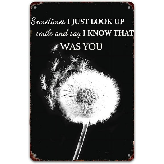 Retro Decor Tin Signs,"Inspirational Dandelion - themed Sign",for garage,bar,restaurant,living room,bedroom,kitchen,cafe,bar,8×12inch