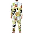 thumbnail image 5 of Kll Farmfield With Cute Animals Sleepwear Mens Flannel Pajamas,Long Cotton Pj Set, 5 of 9