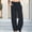 Navy, variant on Pull On Dress Pants for Women Easy Wear Comfort,Women's Casual Solid Elastic Waist Pocket High Waist Strap Home Pants Navy XXL