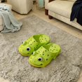 thumbnail image 1 of Pantuflas para mujer, sandalias de playa, pantuflas casuales, zapatos de verano impermeables, pantuflas suaves, pantuflas de rana de dibujos animados, Verde Yinane Zapatillas de verano, 1 of 8