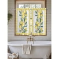 thumbnail image 4 of Yellow Lemon Bathroom Window Curtain, Summer Botanical Plaid Elegant Pastoral Light Filtering Coffee Kitchen Curtains, Bedroom Living Room Curtains 2 Panel 84"x54", 4 of 6