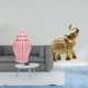 thumbnail image 2 of Jarrón de con forma de y jengibre con tapa, escultura decorativa de animal, arreglo floral, adorno para fiesta, estante, dormitorio, 2 of 8