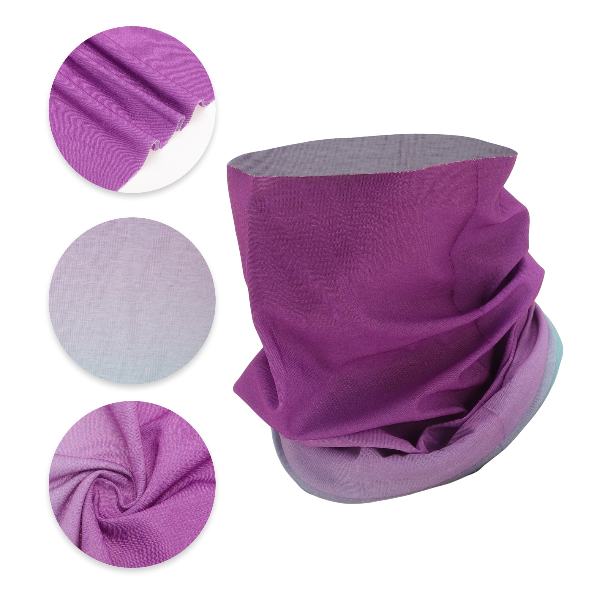 Unique Bargains Cooling Face Scarf Mask 1 Pc Purple, Green