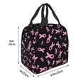 thumbnail image 3 of Easygdp Breast Cancer Awareness Bolsa Térmica Premium - Tela Oxford Impermeable, Gran Capacidad, Bolsillo Frontal, Unisex para Trabajo, Escuela, Actividades al Aire Libre y Picnics, 3 of 8