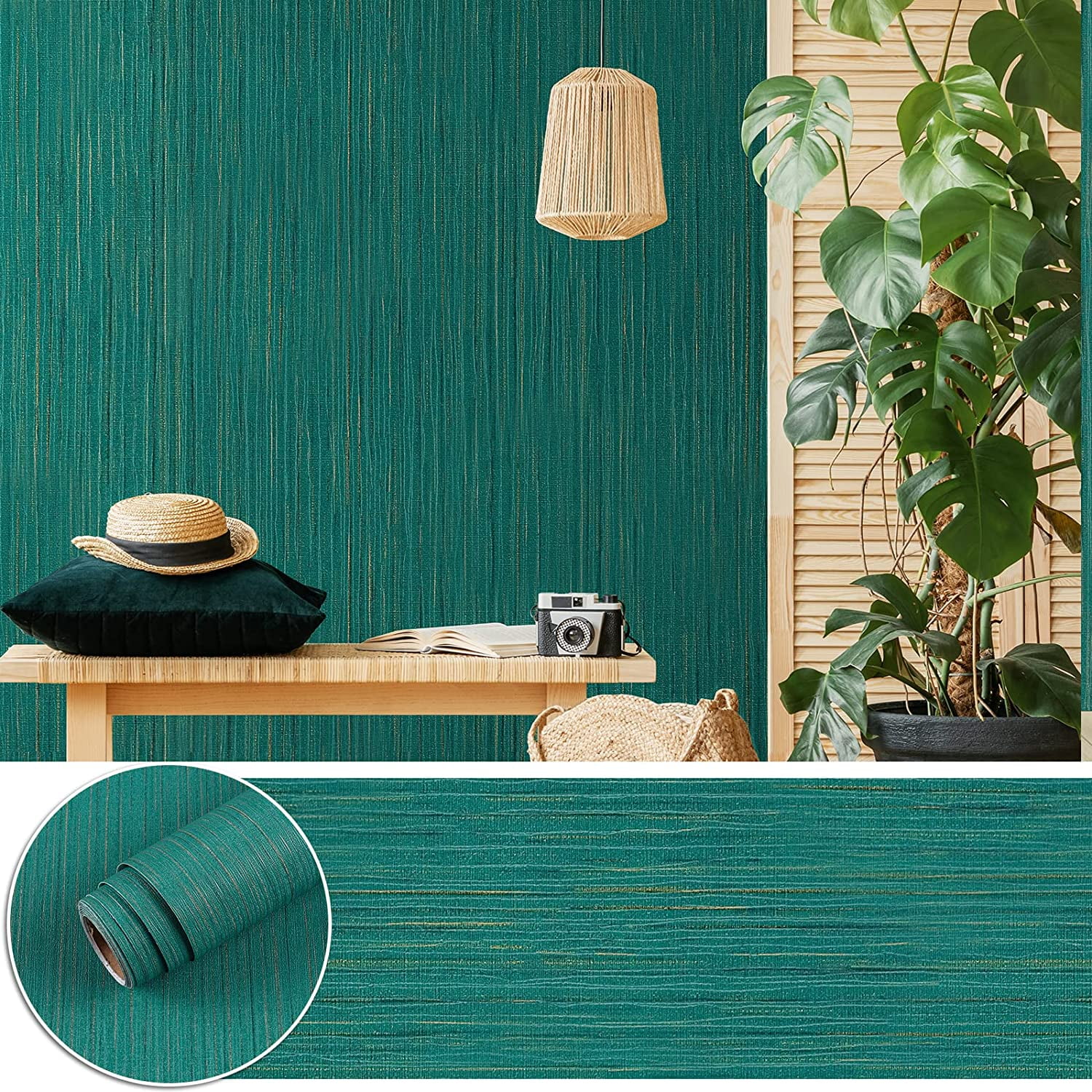 Green Grasscloth Wallpaper 17 7 x100 Self Adhesive Fabric Peel And Green Grasscloth Wallpaper 17 7 x100 Self Adhesive Fabric Peel And