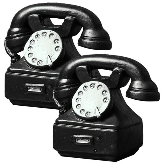 LOLIPPYY 2Pcs Resin Simulation Telephone Toy for Home and Office Decoration