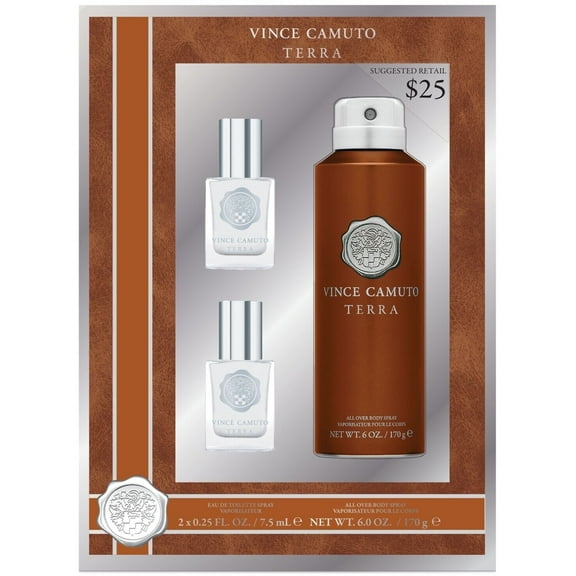 Vince Camuto Men's 3-Pc. Gift Set 2 x 0.25oz EDT, 6oz Body Mist