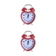 thumbnail image 1 of Wosthever Reloj despertador con campana en forma de corazón, de luz nocturna silenciosa, relojes digitales, escritorio para el hogar para Rojo 2piezas, 1 of 6