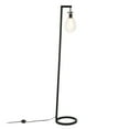 thumbnail image 3 of Evelyn&Zoe Weston 66" Tall Floor Lamp with Glass Shade, Blackened Bronze/Seeded, 3 of 10