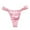 Pink, variant on ZQUUVOU Women's T-Back Thong High Elasticity Monofilament String Underwear with Ruffle Lace Trim Comfort Wear Pink