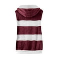 thumbnail image 5 of Lovskoo 2024 Womens Fuzzy Fleece Vest Cozy Sleeveless Winter Warm Vests with Pocket Zip Up Hooded Waistcoat Outerwear Claret, 5 of 6
