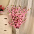 thumbnail image 4 of 1 rama de flores artificiales falsas, simulación de flores de Cawangan Bunga, decoración para el hogar, el jardín y la fiesta, de plástico, aprox. 66 cm de altura., 4 of 5