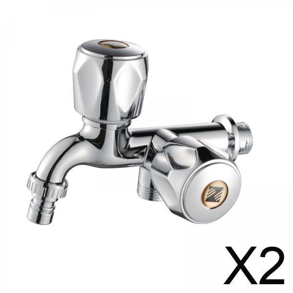 Grifo para lavadora,Grifo de agua para lavadora Grifo para fregadero de cocina,Grifo de agua para jardín Grifo para lavabo Grifo de agua,Grifo de agua con doble caño y doble manija,Grifo de