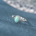 thumbnail image 5 of CILENON Turquoise Red Hetian Jade Ring S925 Silver Stylish Retro Ethnic (SL1,A), 5 of 6