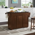 thumbnail image 4 of Eleanor Stainless Steel Top Kitchen Island Mahogany/Stainless Steel, 4 of 5