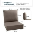 thumbnail image 6 of PARKWELL 4-Piece Outdoor Deep Seat Cushion Set, 22 x 24, Water Repellent, Fade Resistant, 6-Inch Thicken Deep Seat Bottom and Back Cushion for Chair, Sofa, and Couch, Gray, 6 of 8