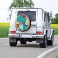 thumbnail image 7 of Kll Cool Dino Playing Skateboard Tire Cover,Universal Wheel Tire Cover For Trailer, Rv, Suv, Truck,Camper And Many Vehicle,(15 Inch), 7 of 7