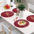 thumbnail image 6 of GZHJMY Artistic Red Rose Placemats 1Pcs,Holidays PVC Weave Place Mats Table Mats Non-Slip Easy to Clean for Home Kitchen BBQ Party Table Decor,15.4", 6 of 7