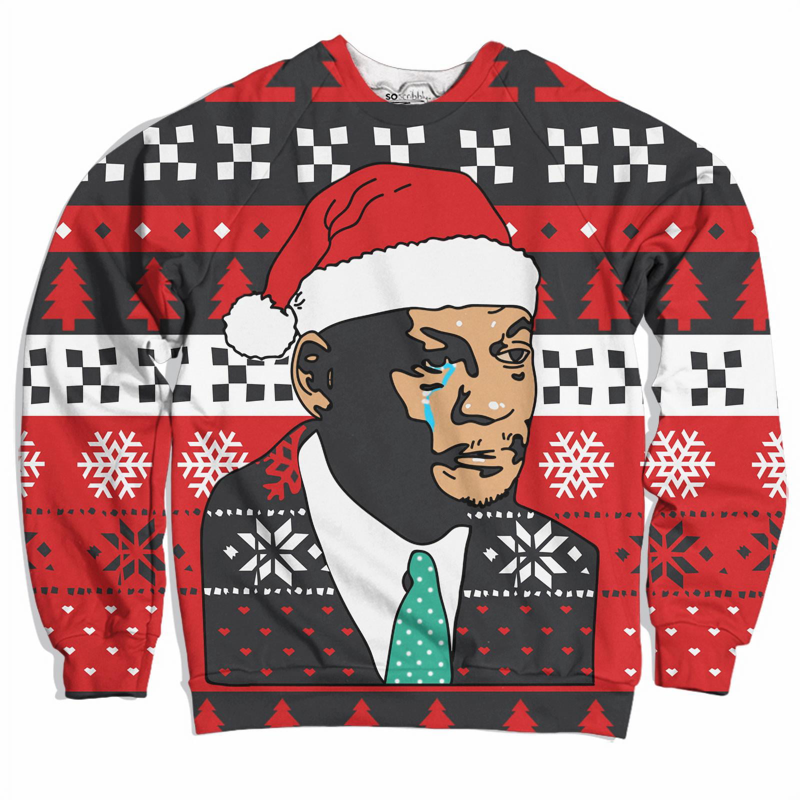 crying jordan christmas sweater