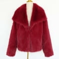 thumbnail image 6 of Women's Faux Fur Coat Fluffy Lapel Open Front Shaggy Jacket Coat Winter Warm Long Sleeve Furry Parka Overcoat, 6 of 7