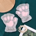 thumbnail image 1 of Guantes de garra de gato MFZFUKR para mujer, gruesos y cálidos, sin dedos, invierno 2021, 1 of 6