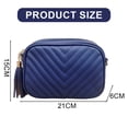 thumbnail image 2 of Bolso bandolera simple con correa de cadena de metal y cremallera superior con borlas, 2 of 5
