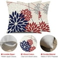thumbnail image 6 of 4th of July Pillow Covers 16x16 Inch Set of 2 Patriotic Blue Red Floral Outdoor Waterproof Decorative Throw Pillows Polyester Cushion Case Decor for Patio Funiture Garden Couch 01H, 6 of 6