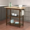 thumbnail image 2 of Pemberley Row Solid Wood Espresso Kitchen Island Rectangular Stationary 40"x20"x36.75" Unassembled, 2 of 10