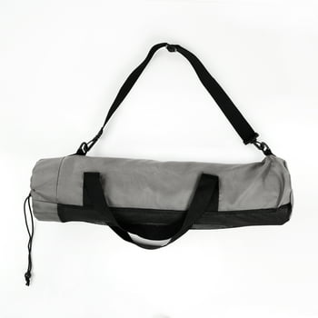 Athletic Works Yoga Bag, Adjustable, Fits Most Yoga Mats, 26" L x 6in Dia, High Quality Polyester, Dark Gray