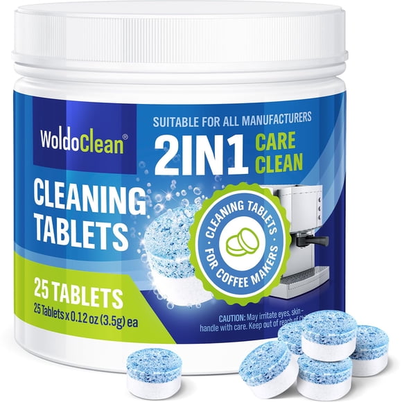 Tabletas limpiadoras WoldoClean 2-Phase para espresso 25 tabletas