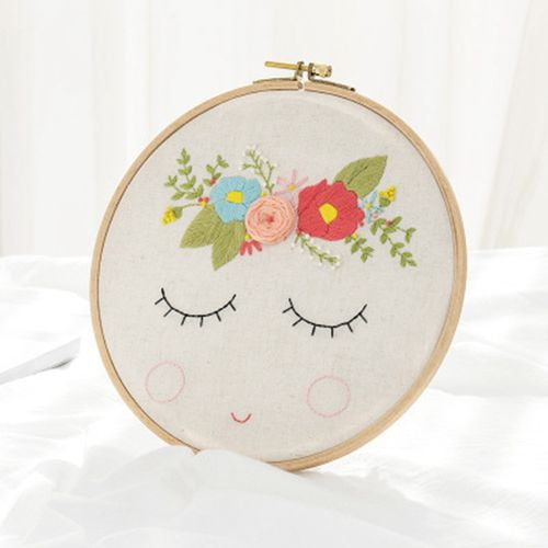 Shiyao Hand Embroidery Starter Kit For Adults Cross Stitch Needlepoint Kits Stamped Pattern Beginner Embroidery Kit Walmart Com Walmart Com