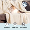 thumbnail image 2 of Throw Blanket, 50x60 inch Soft & Warm Blanket for Sleep Snap, Lightweight Reversible Bed Blankets and Cozy Throws for Bedroom Office Travel Camping & Home Decor, Beige, 2 of 6