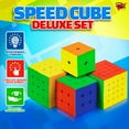 thumbnail image 2 of PointGames Speed Cube Set 4 Pack, 2x2 3x3 4x4 5x5 Beginner to Master, Smooth Turning, Magic 3D Puzzle Cube Game, Development Stimulating Toys, Brain Teaser Puzzles, Bundle Set, 2 of 7