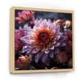 thumbnail image 2 of Designart "Twilight Lavender Blooms Of Zinnias" Zinnias Floater Framed Canvas Prints, 2 of 5