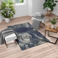 thumbnail image 1 of Abstract Turkish Area Rug, Ocean Inspired Graphic Paisley Pattern Swirled Hand Drawn Art Print, Soft Carpet for Living Room Decor with Distressed Look, 5.2' X 7.6', Quartz Dimgray, by Ambesonne, 1 of 4