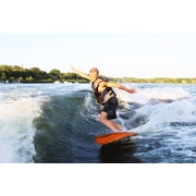 Tidal Wake XLR8 Wakesurf Shaper, High-Performance Wake Generator & Compact Storage Tote - Silver/Blue